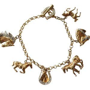 DANBURY MINT Equestrian Horse charm bracelet